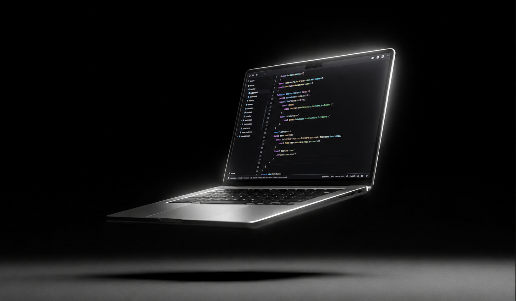Laptop displaying programming code